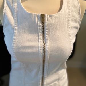 White denim two piece outfit from ForAllManKind.